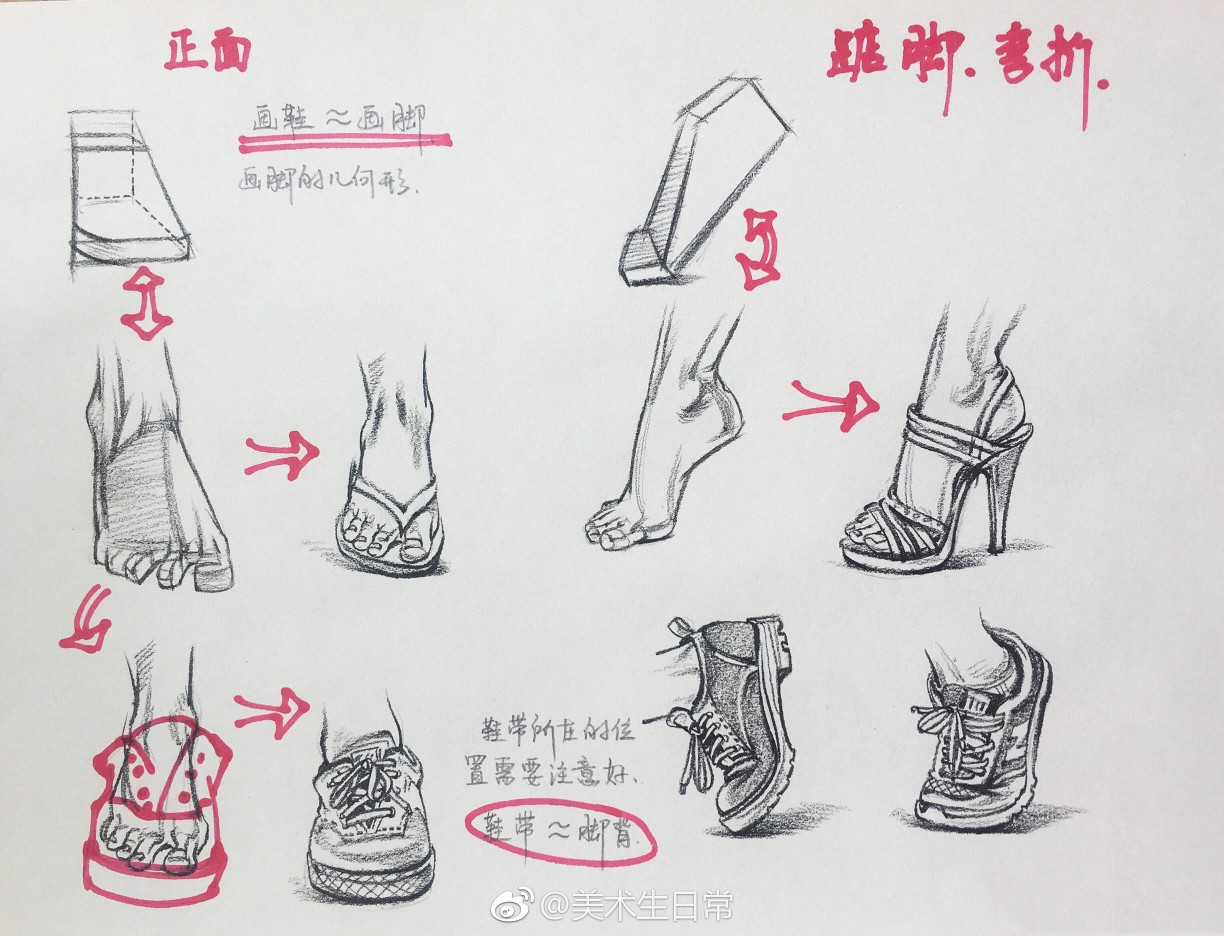 速写 鞋 - 堆糖,美图壁纸兴趣社区
