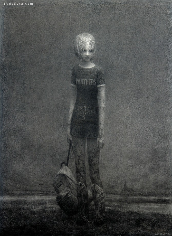 这一组孤独的如噩梦般的艺术作品,来自与艺术家aron wiesenfeld.