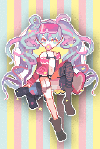 初音未来 像素画