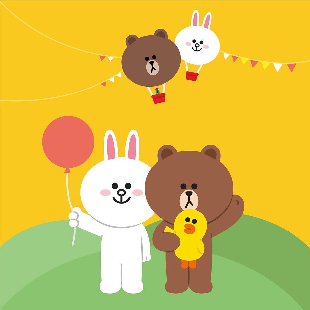 line friends 布朗熊brown choco 可妮兔cony 莎莉鸡sally 馒头人穆恩