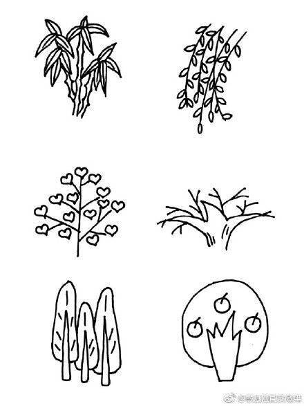 大自然的植物简笔画图片