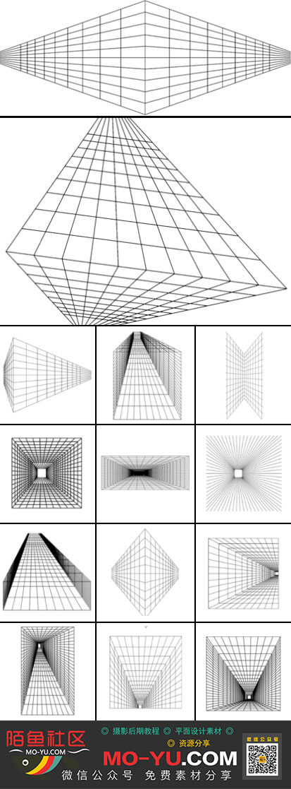 ps一点透视辅助线网格笔刷工具素材下载