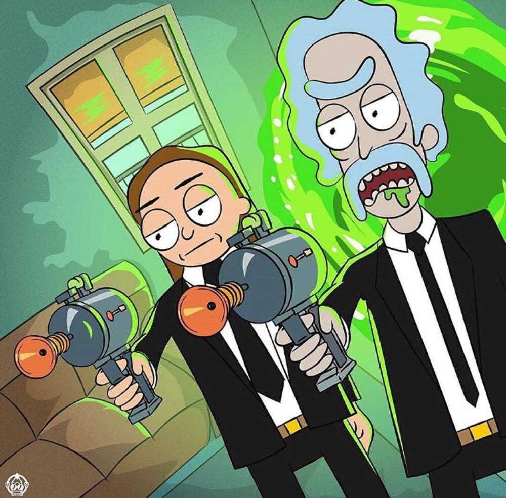 rick and morty壁纸 背景via ins justicemercher 侵删