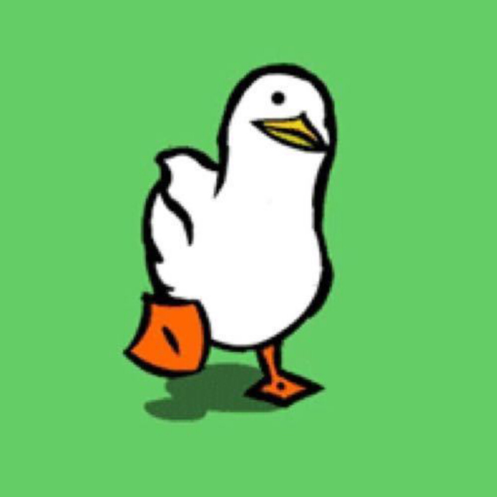 沙雕绿色鸭子头像图片