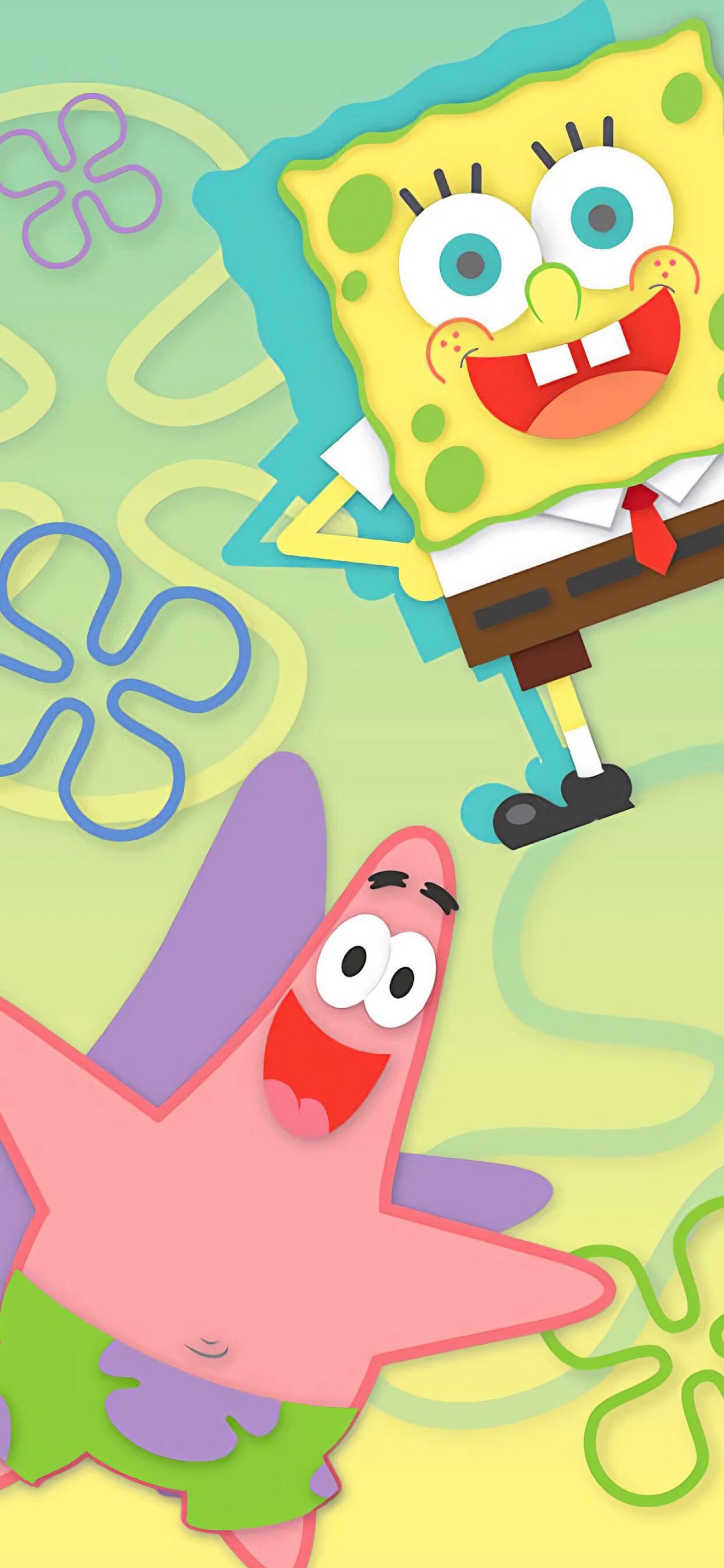 iphonex xs 高清壁纸 多彩 海绵宝宝