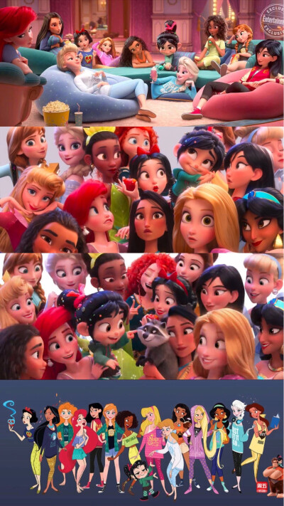 迪士尼公主群像动画图片