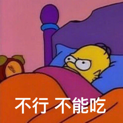 不行不能吃 辛普森 减肥 搞笑表情包