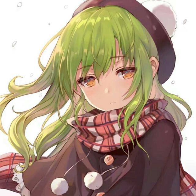 美少女万华镜#绿发#头型 #可爱头像#二次元少女#贺岁图#头花#眼镜