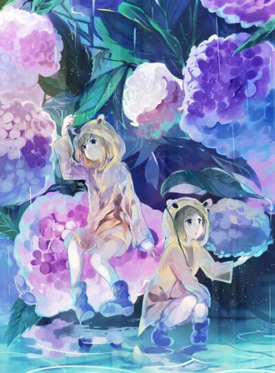 雨中的少女