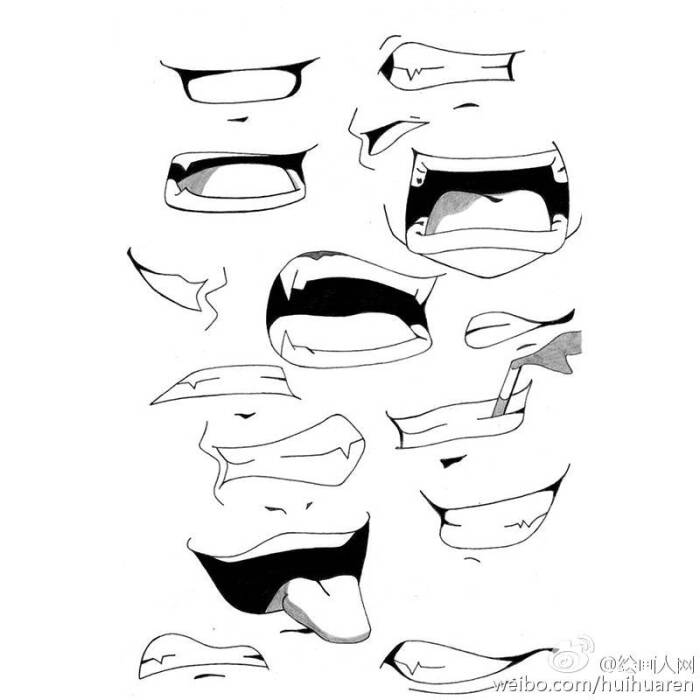 男生嘴巴动漫画法图片