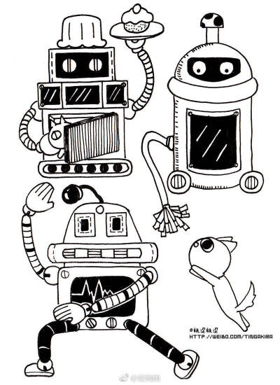 收集   点赞  评论  机器人黑白素材 0 28 谭可可  发布到  简笔画