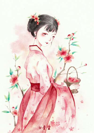 (古风美人)绘师:插画师青尘