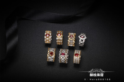 18k金布契拉提风格珠宝 织纹雕金工艺首饰戒指项链手链 意大利宫廷风
