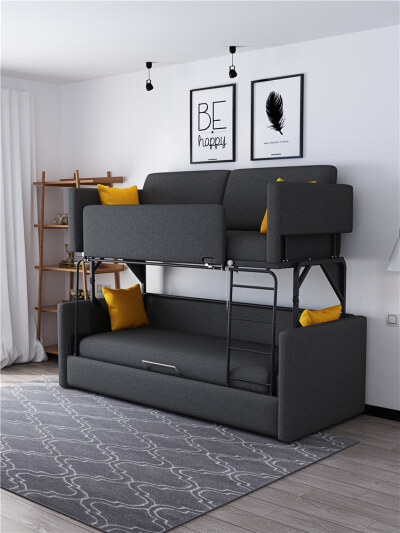 现代沙发床可折叠客厅三人双人两用多功能沙发小户型上下床布艺床