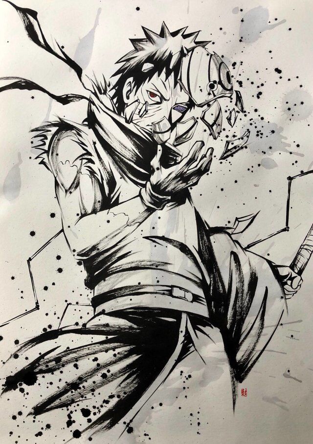 火影 水墨 带土