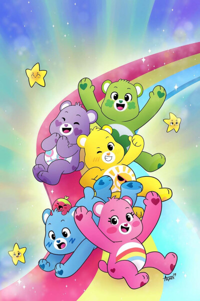 彩虹熊壁纸图片