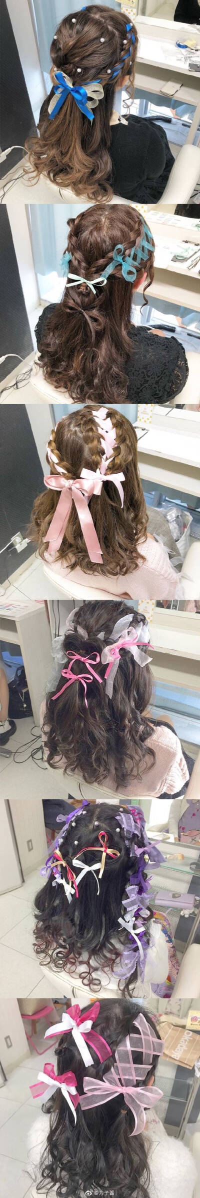 少女编发欣赏 图源微博