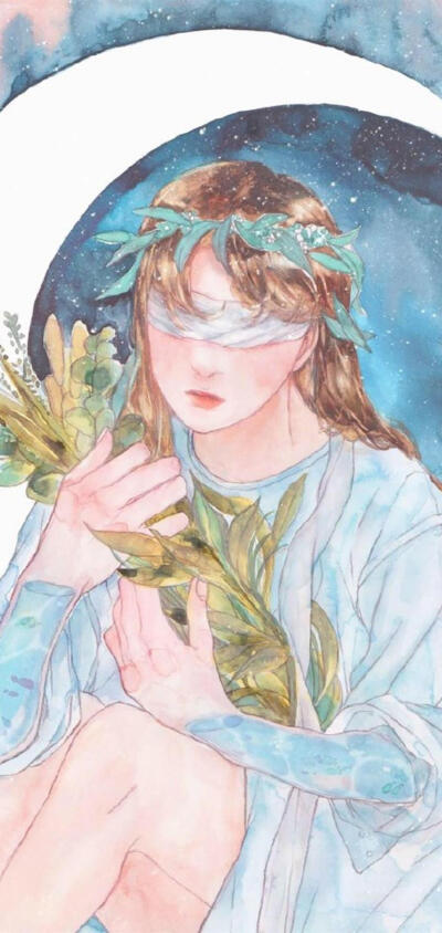 梦幻水彩少女韩国画师gaeun