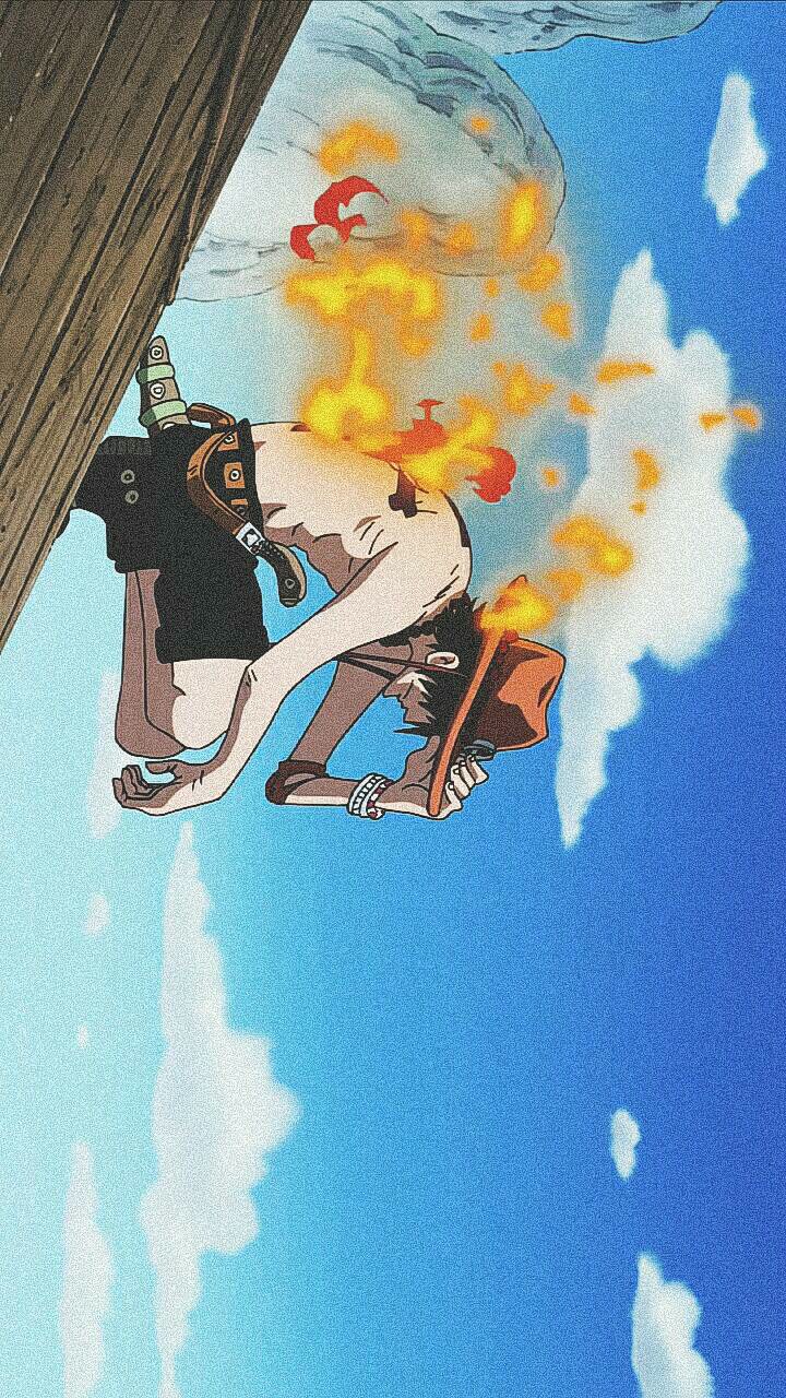 海贼王onepiece 艾斯 漫画版 高清手机壁纸 动漫 q版套图 白底简约