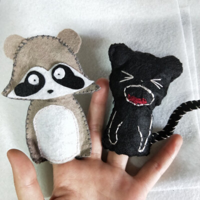 圣诞袜指偶不织布