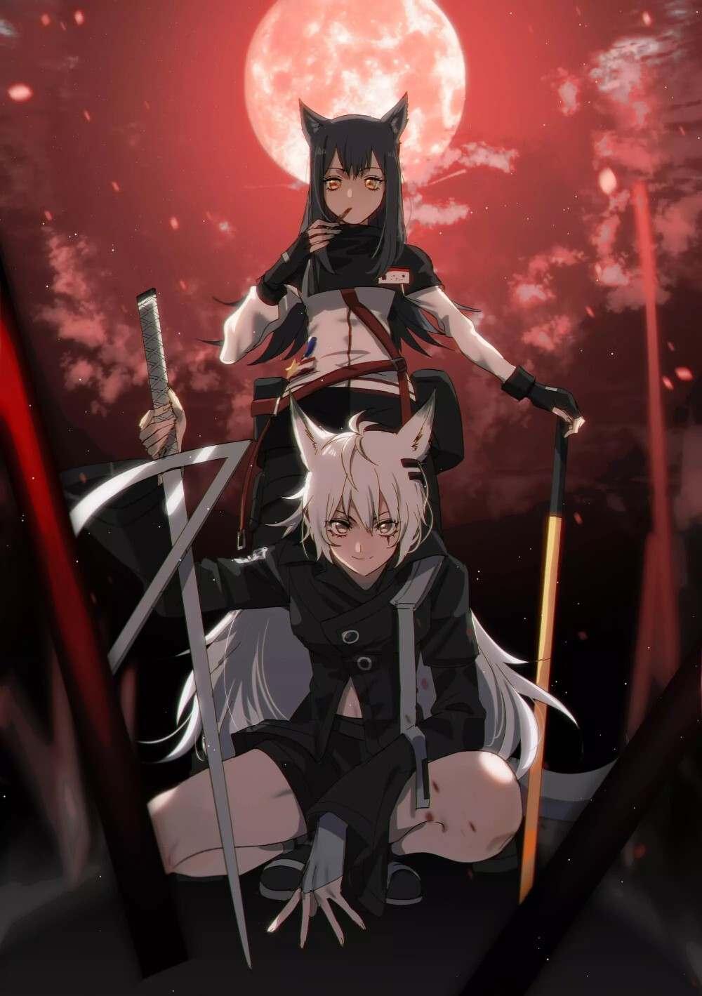 明日方舟# 双狼画师:言卖月犬四个点