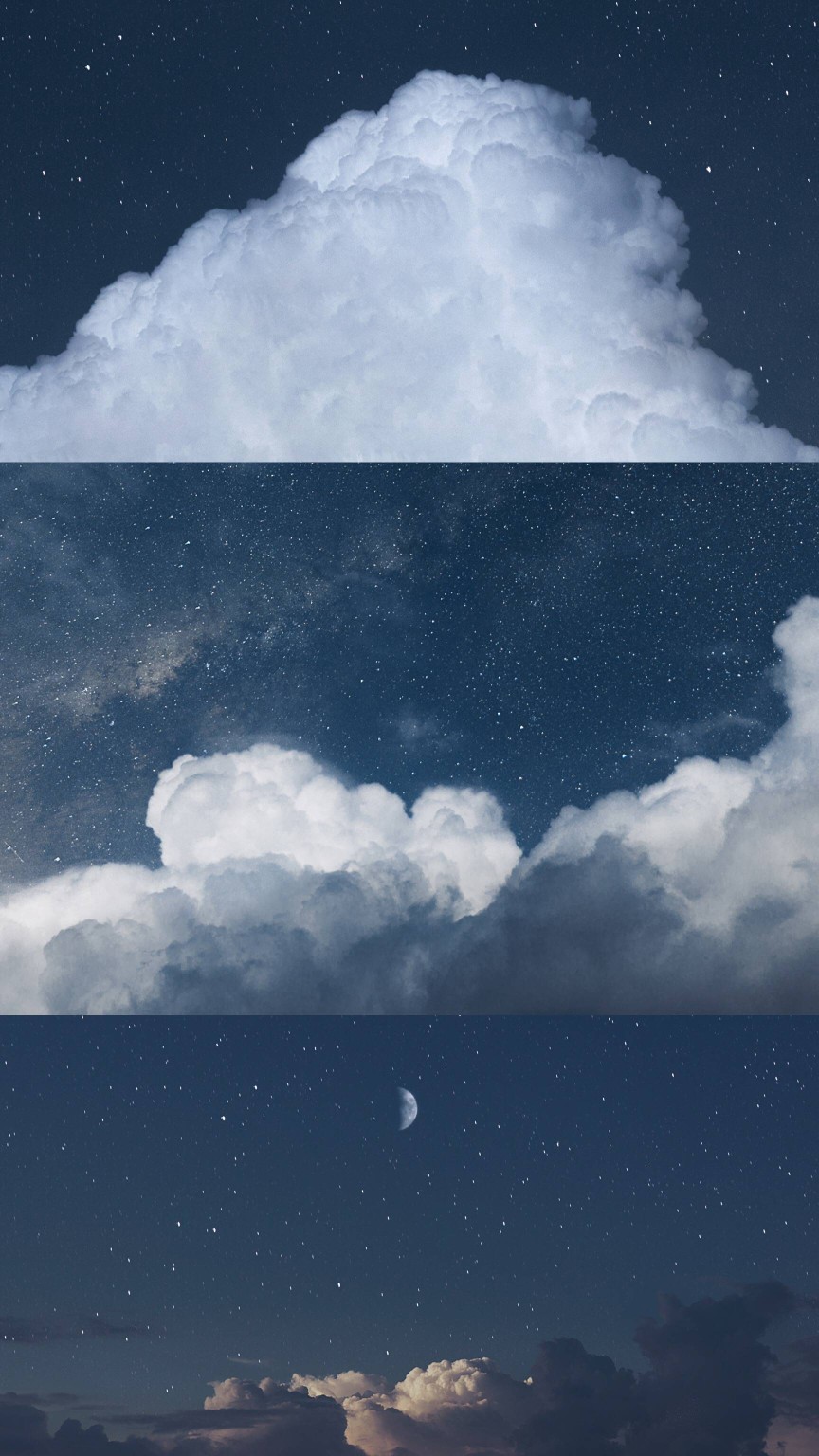 星空白云梦幻背景图图片