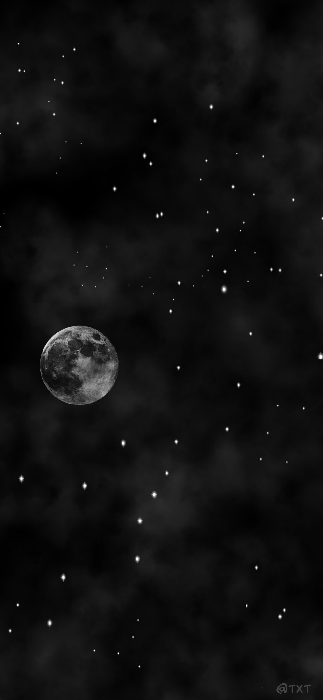 天黑星星月亮图片图片