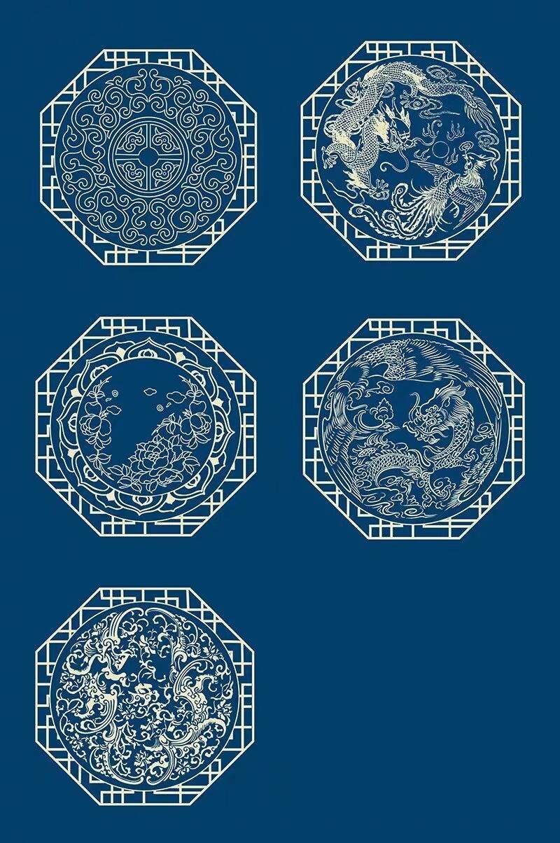 中国古典花纹复古古风素材