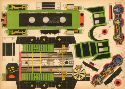 火车纸模型图纸 Q版图片
