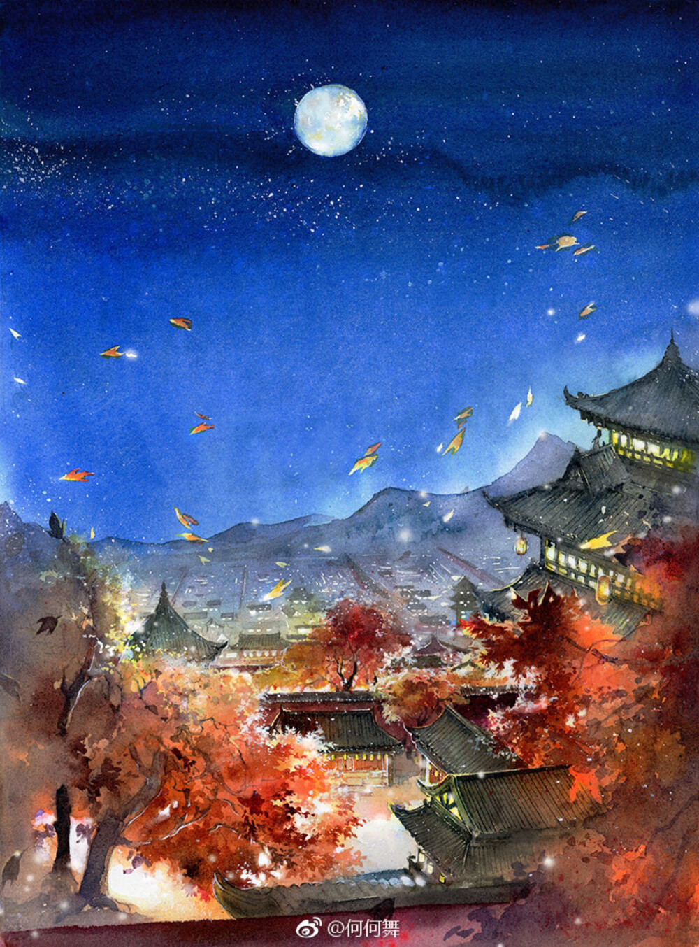 古风插画画师何何舞