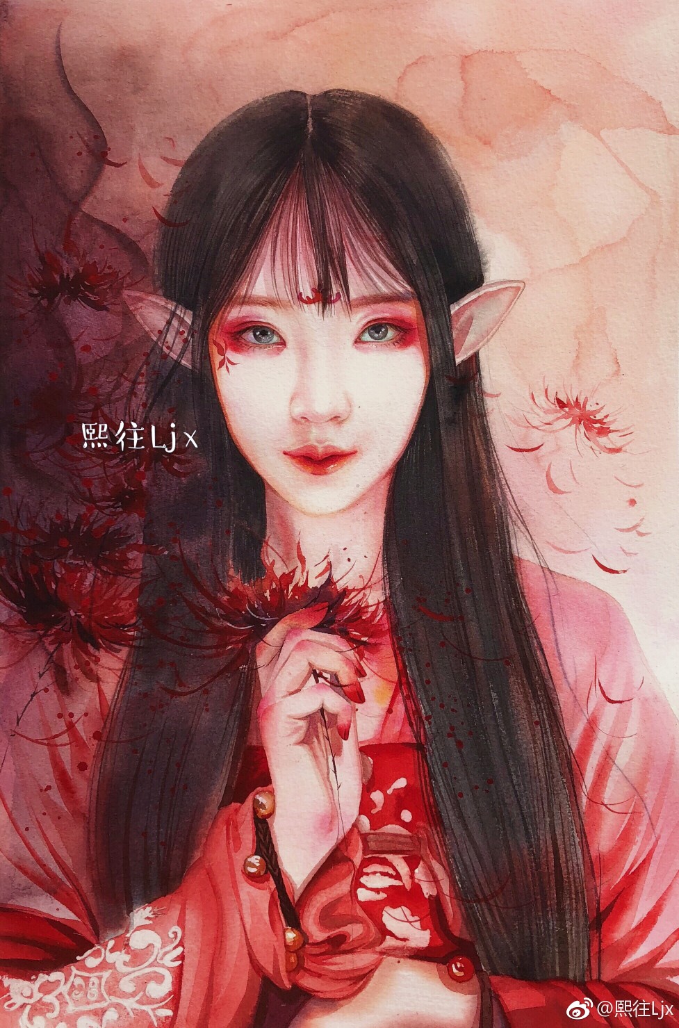 水彩画插画熙往ljx图片