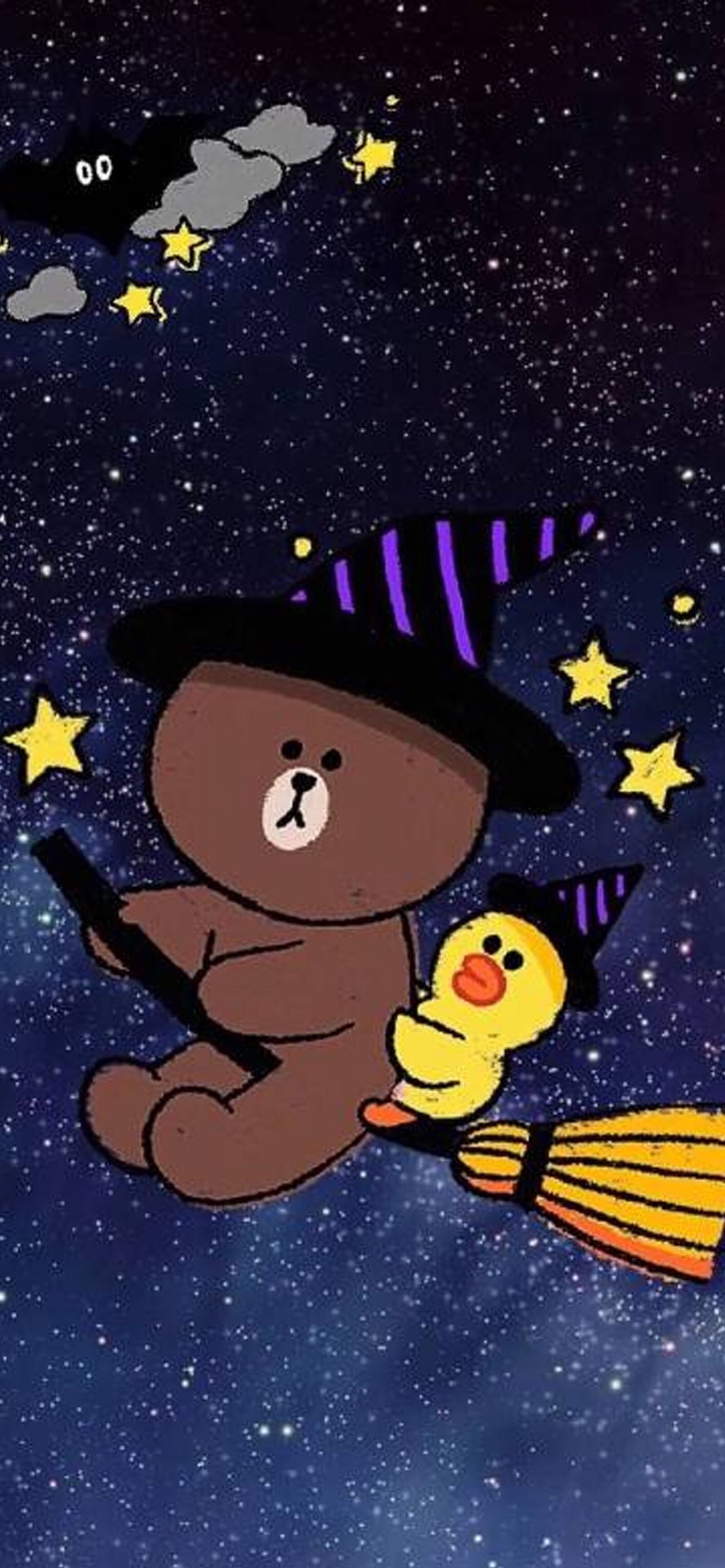 iphonex/xs/max 卡通 line town 可妮布朗平铺背景主屏