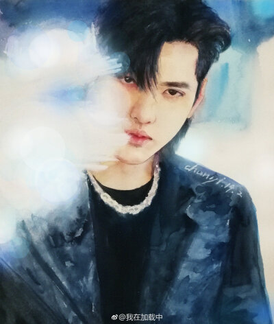 吴亦凡 kris 手绘漫画 素描卡通头像偶像男明星中国新说唱