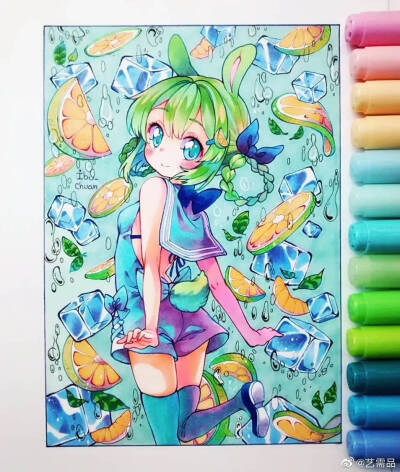 马克笔 动漫 插画插画师:ibu_chuan