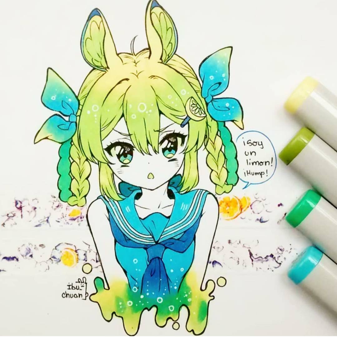 马克笔 动漫 插画