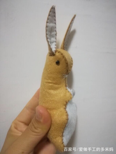 不织布手工diy,可爱又简单的小兔子