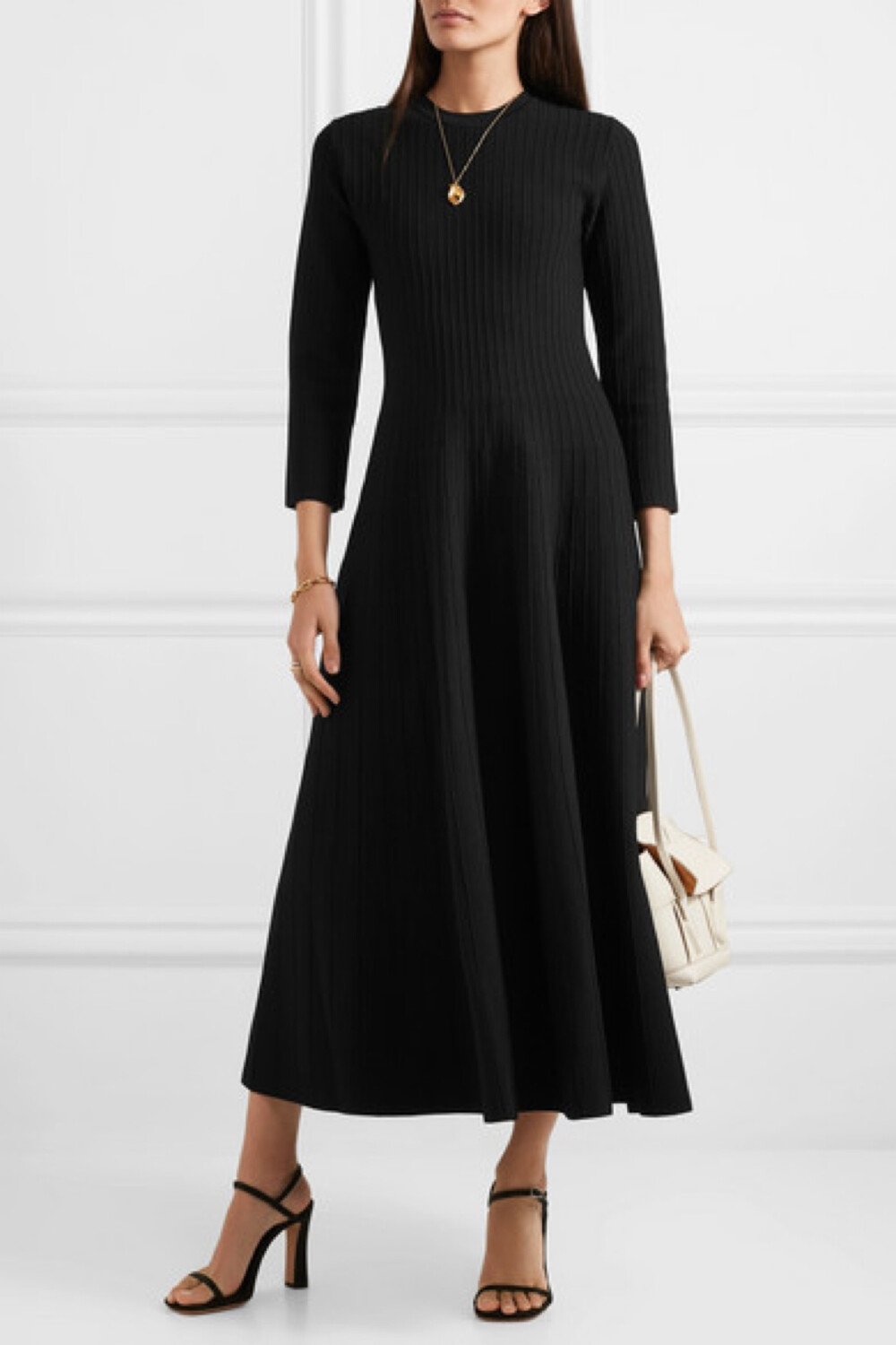 casasola 这款罗纹针织连衣裙优雅大方,可助你应对各类场合的着装需求