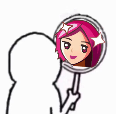 猫猫照镜子头像