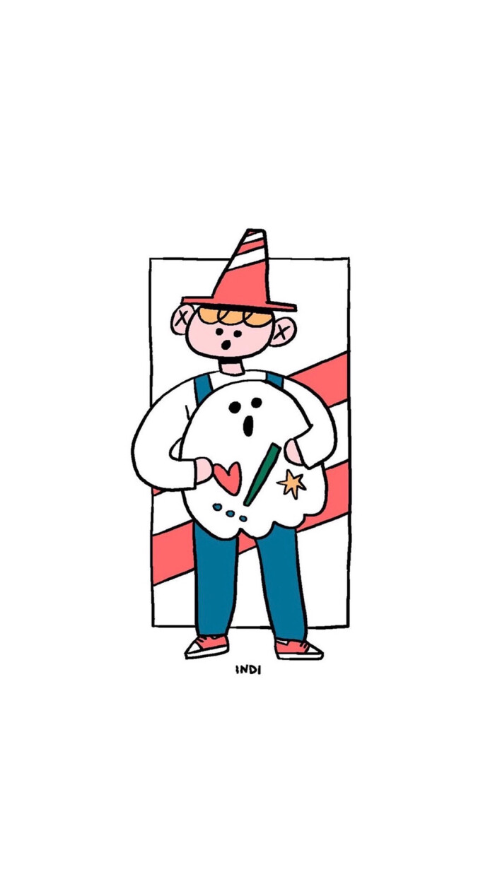 iphone壁纸 插画师:indi
