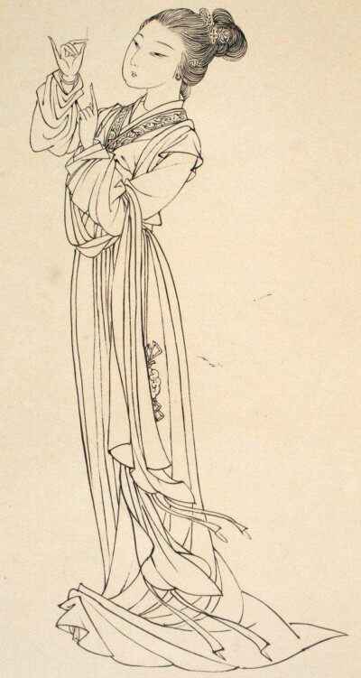 现代仕女图工笔画