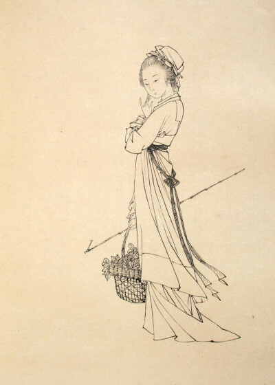现代仕女图工笔画