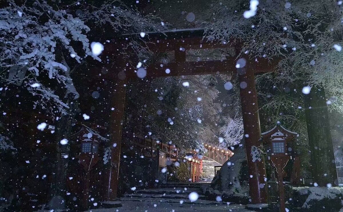 贵船神社雪景 - 堆糖,美图壁纸兴趣社区