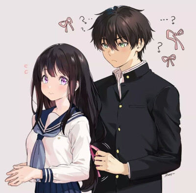 禁二传 商用 二改 千反田与折木君 冰果 画师来自推特博主: 推特主页