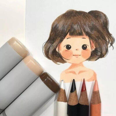 韩国的插画师(lallayena)笔下的呆萌少女