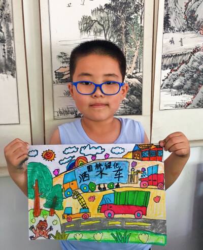 小汽车儿童画