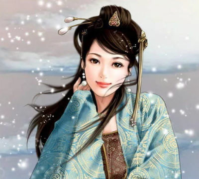 手绘古装美女