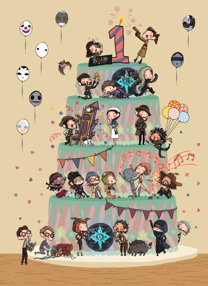 第五人格图源转自p站一周年插画征集活动 人气奖