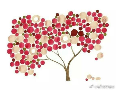 用圆圈画出来的画,简单易学哟