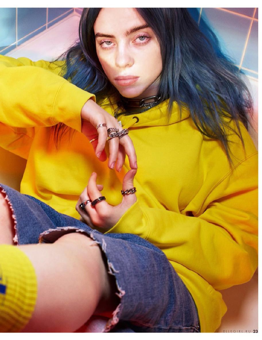 billie eilish登上《elle girl》俄罗斯版封面