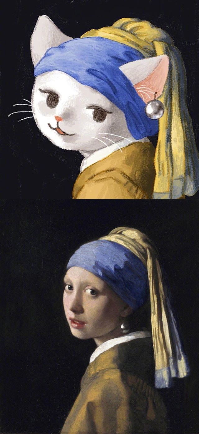 猫咪世界名画表情包图片